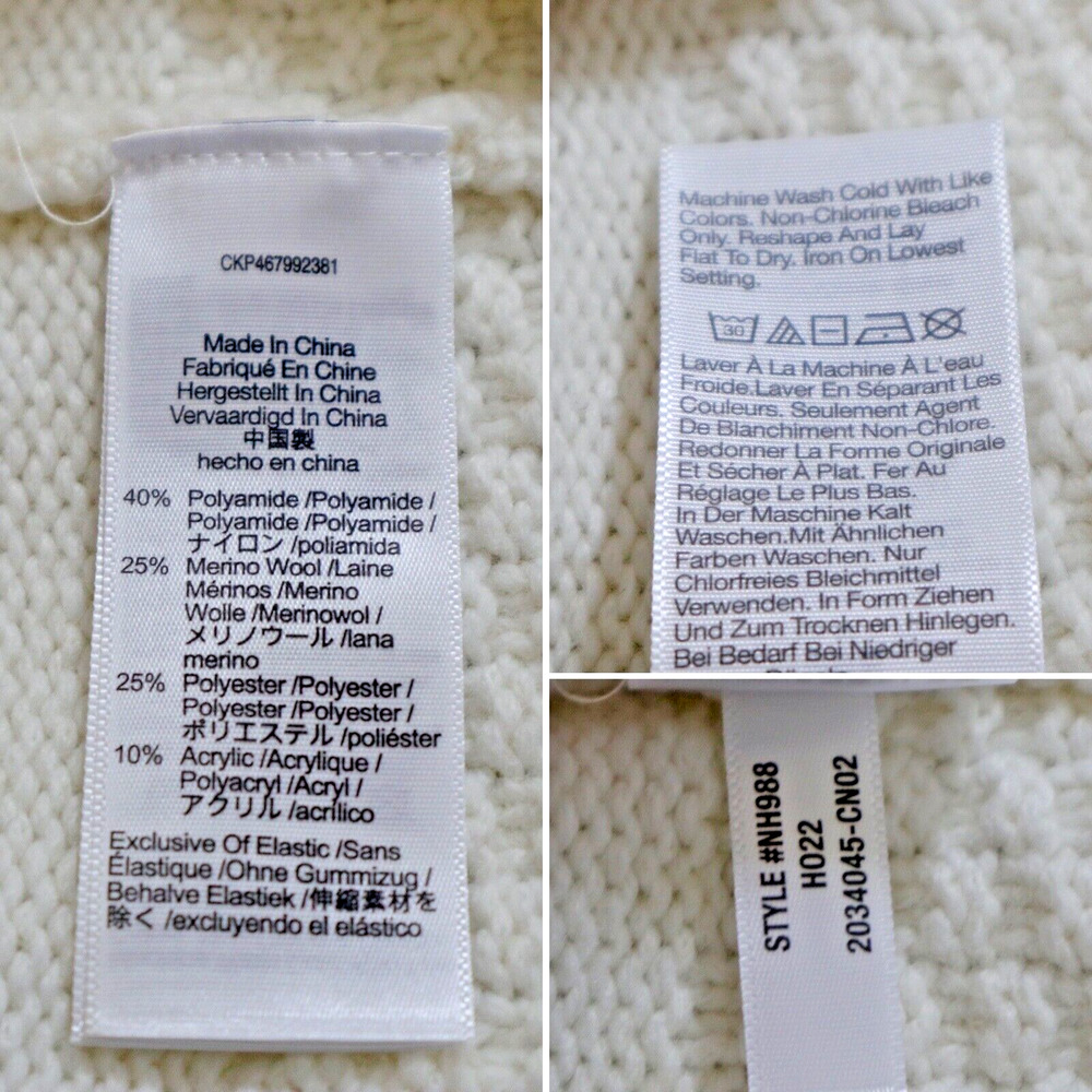 Madewell Size XL Sadler Turtleneck Sweater White Boxy Pullover #NH988 - Picture 10 of 11